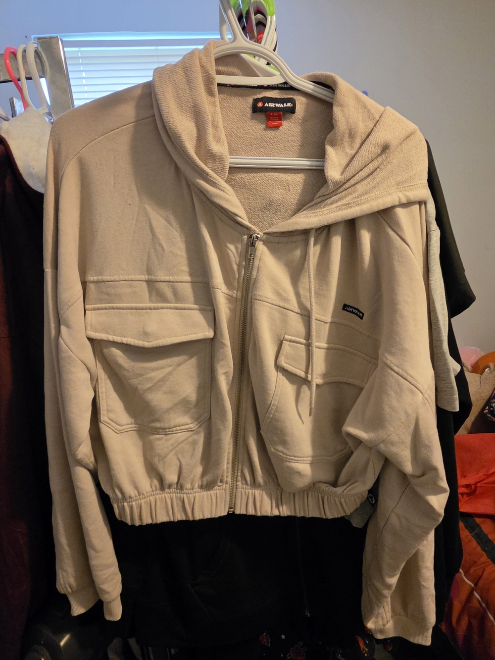 Airwalk Beige Cozy Knit Zip Hoodie